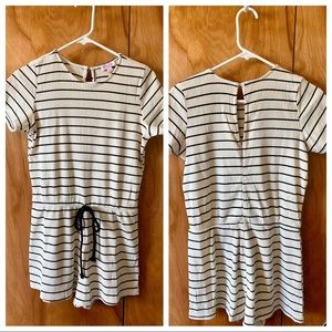 Cream and Black Romper